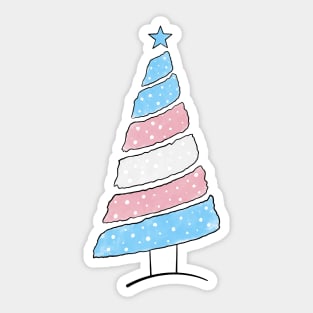 Trans Christmas Tree Sticker